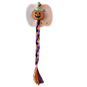 Pumpkin Barrette with Halloween Braid